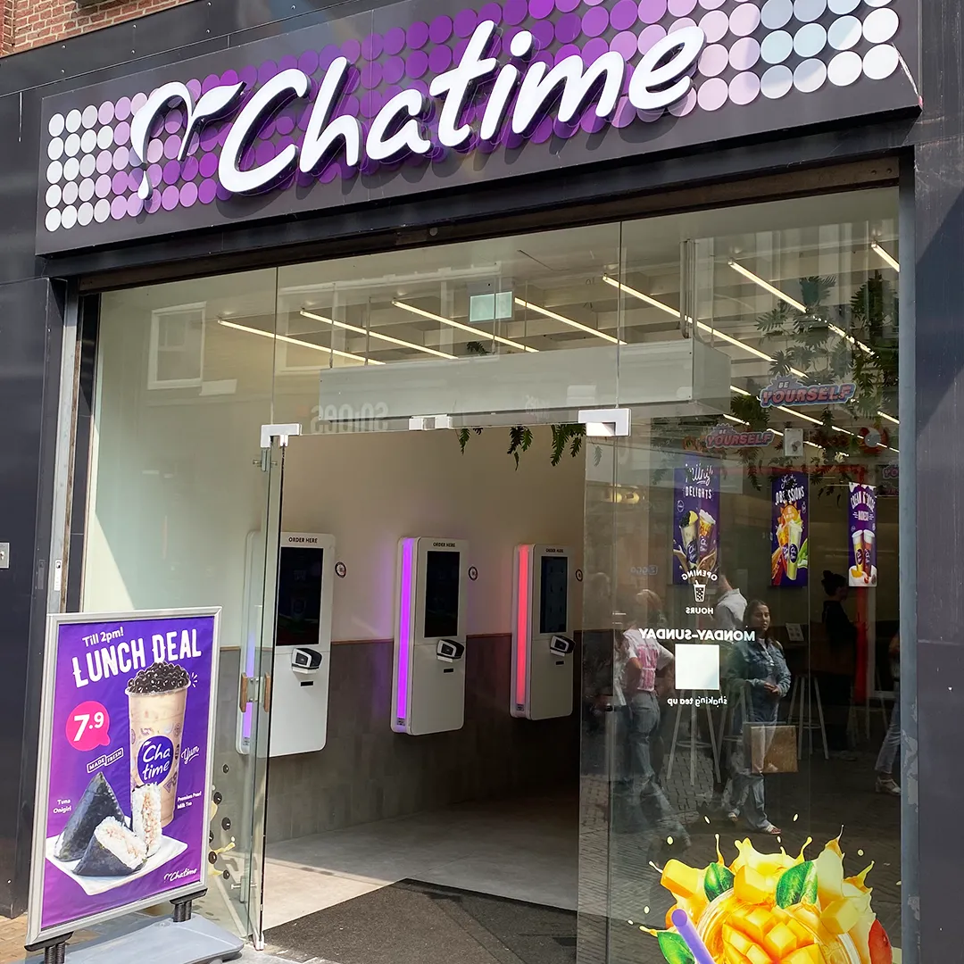 Self-service kiosks bubble tea Prestop