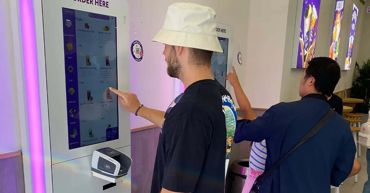 Self-service kiosks bubble tea Prestop