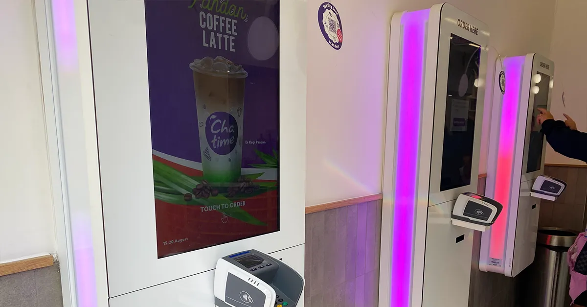 Self-service kiosks bubble tea Prestop
