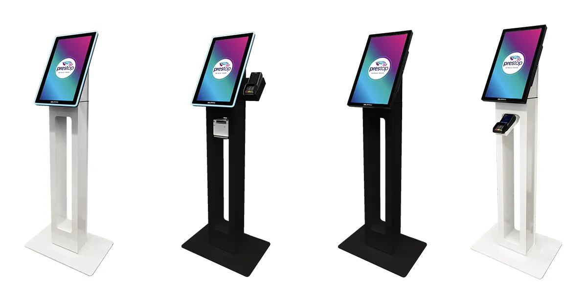 prestop slim kiosk 22 inch portrait variationen