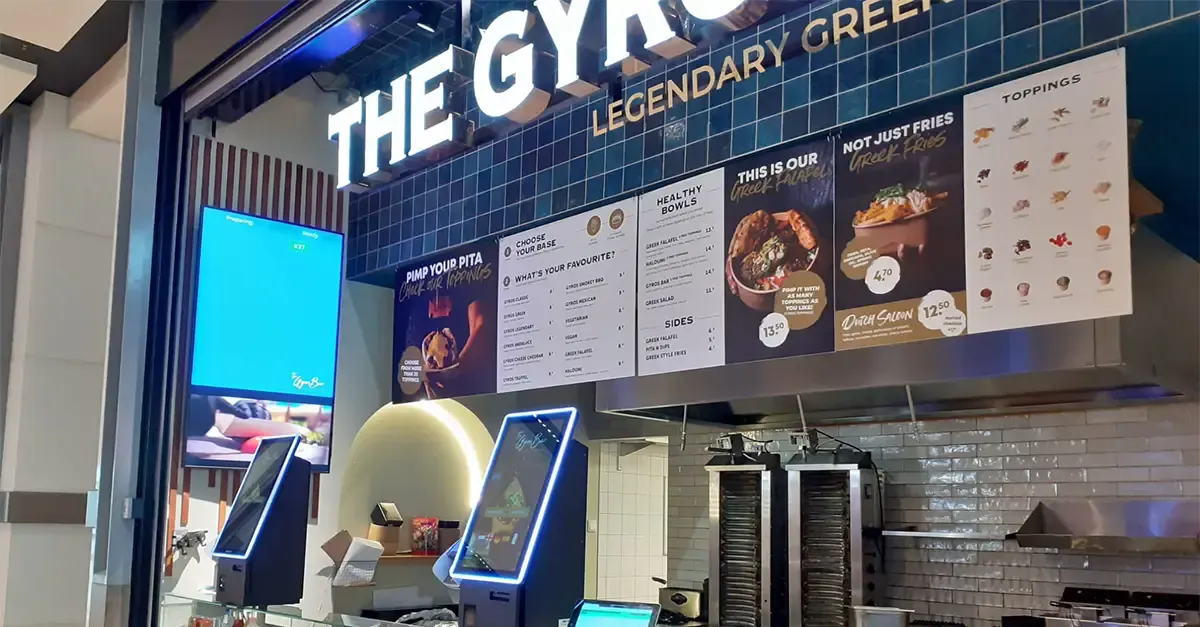 The Gyros Bar Theke Bestellstele Prestop