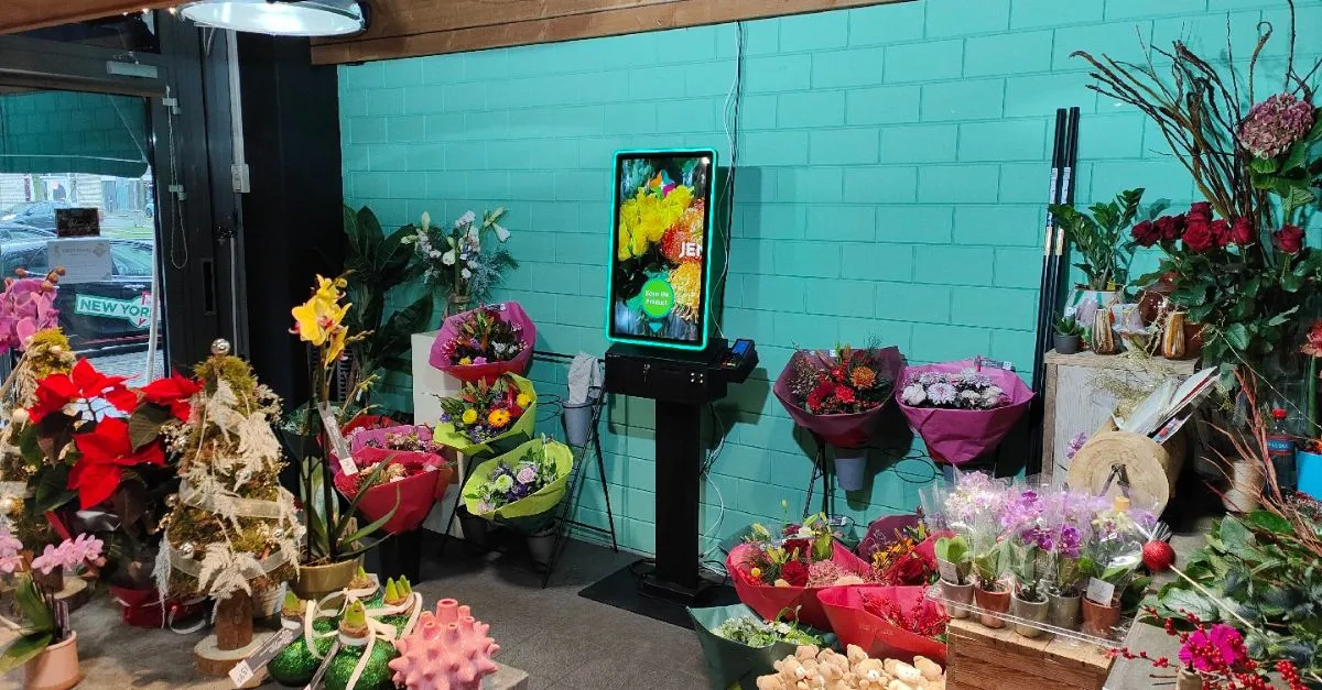 Bloemen bestelzuil winkel