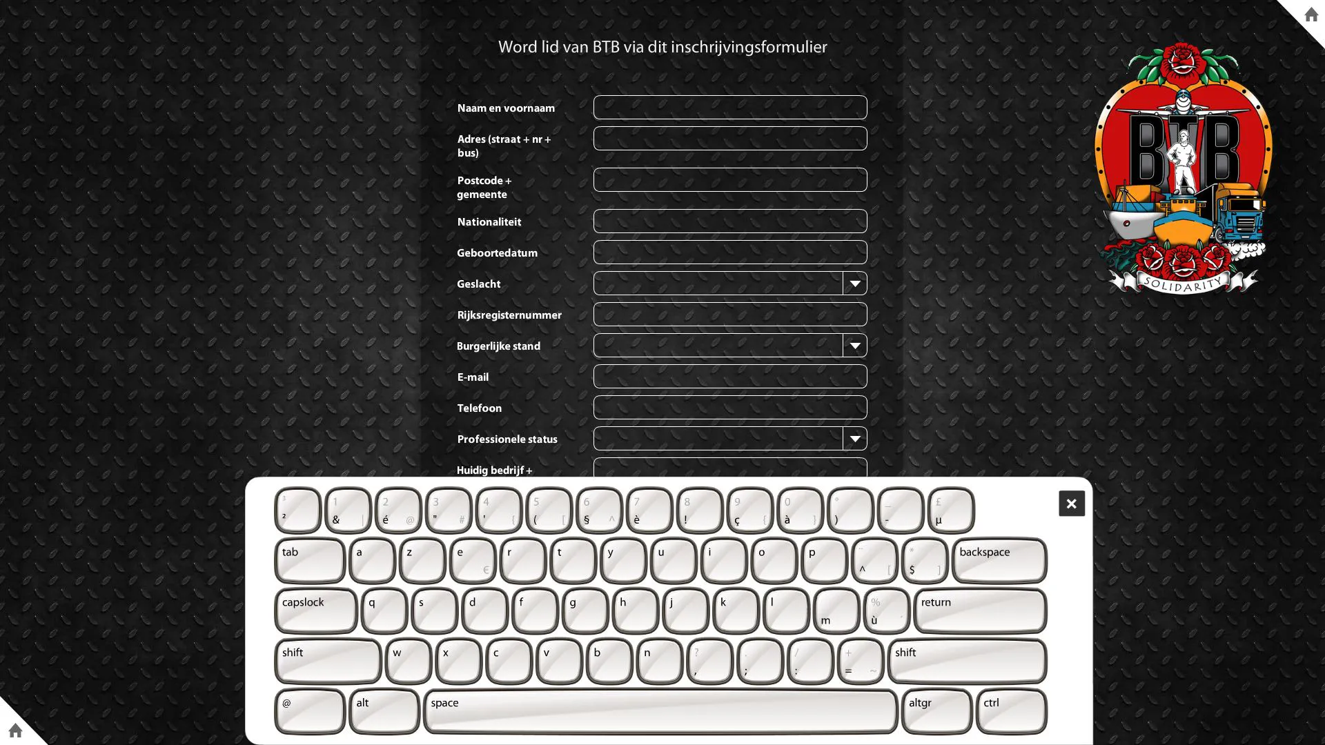 Omnitapps screenshots touch table Vermietung BTB ABVV 2024