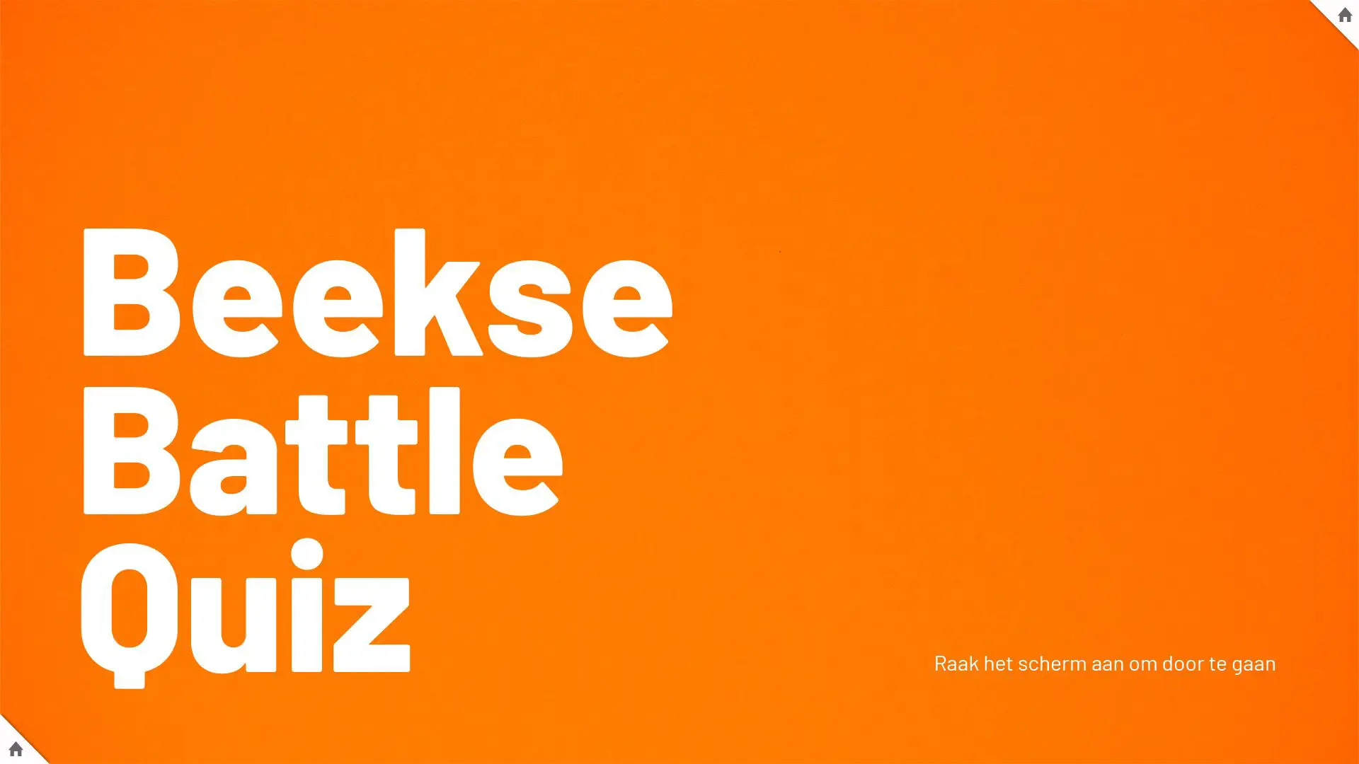 Omnitapps huurlicentie voor Gemeente Beek. Battlequiz spelletje