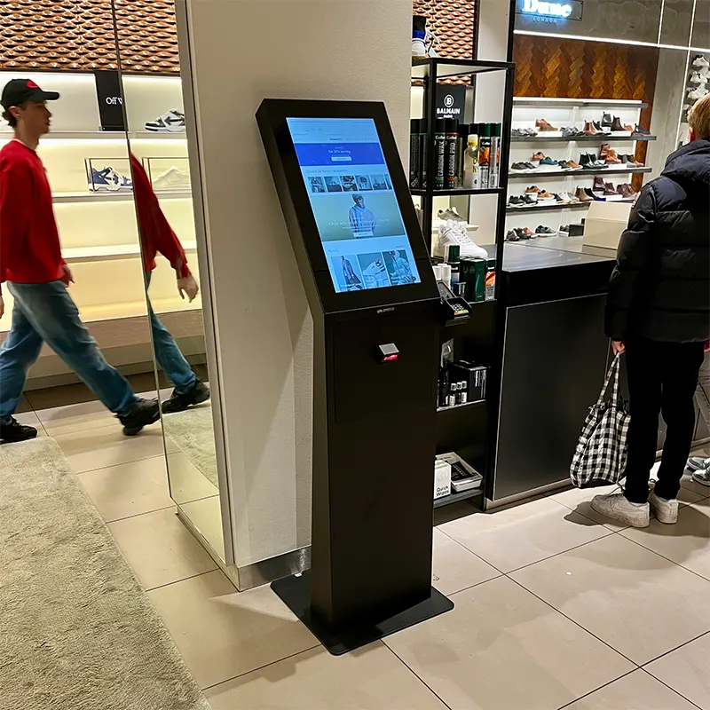 Omnichannel shop-in-shop bestellkiosk Bijenkorf