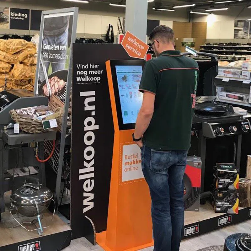 Omnichannel shop-in-shop bestellkiosk Welkoop