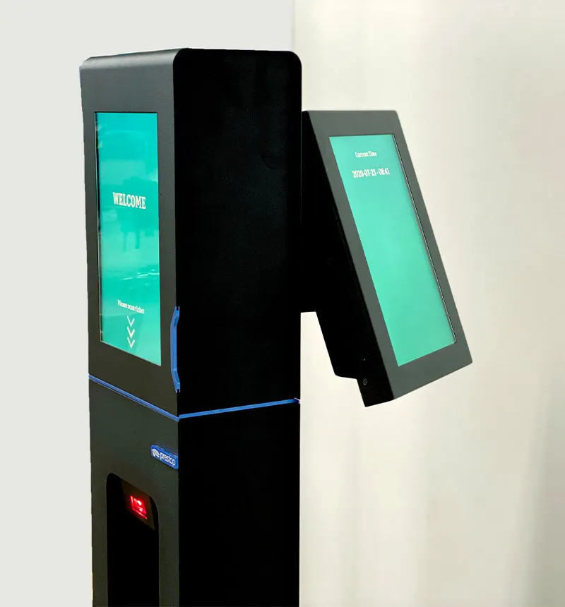 Ticket-Scan-Kiosk am Eingang einer Firma oder eines Museums