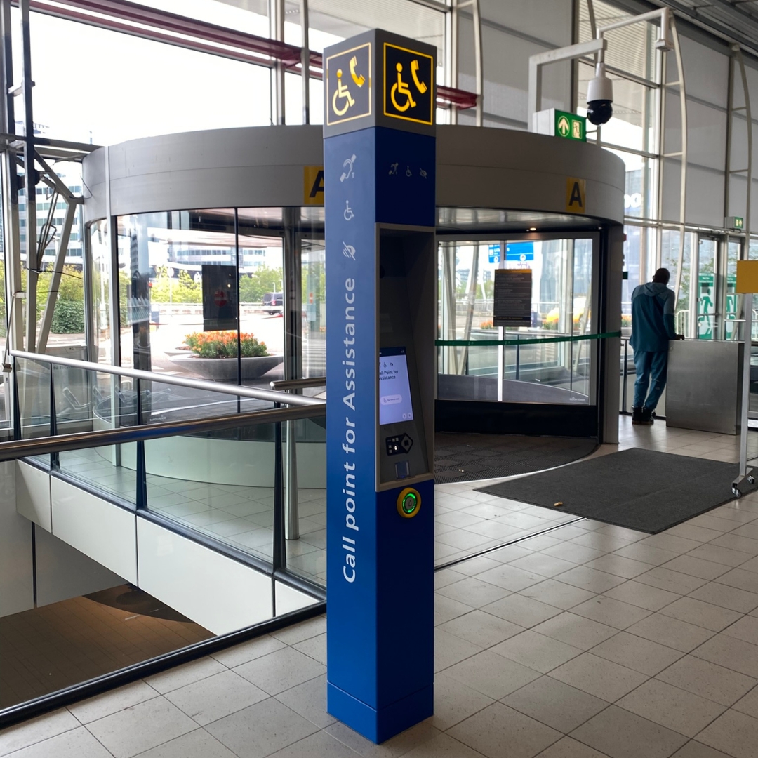 PRM Call Points am Flughafen Schiphol