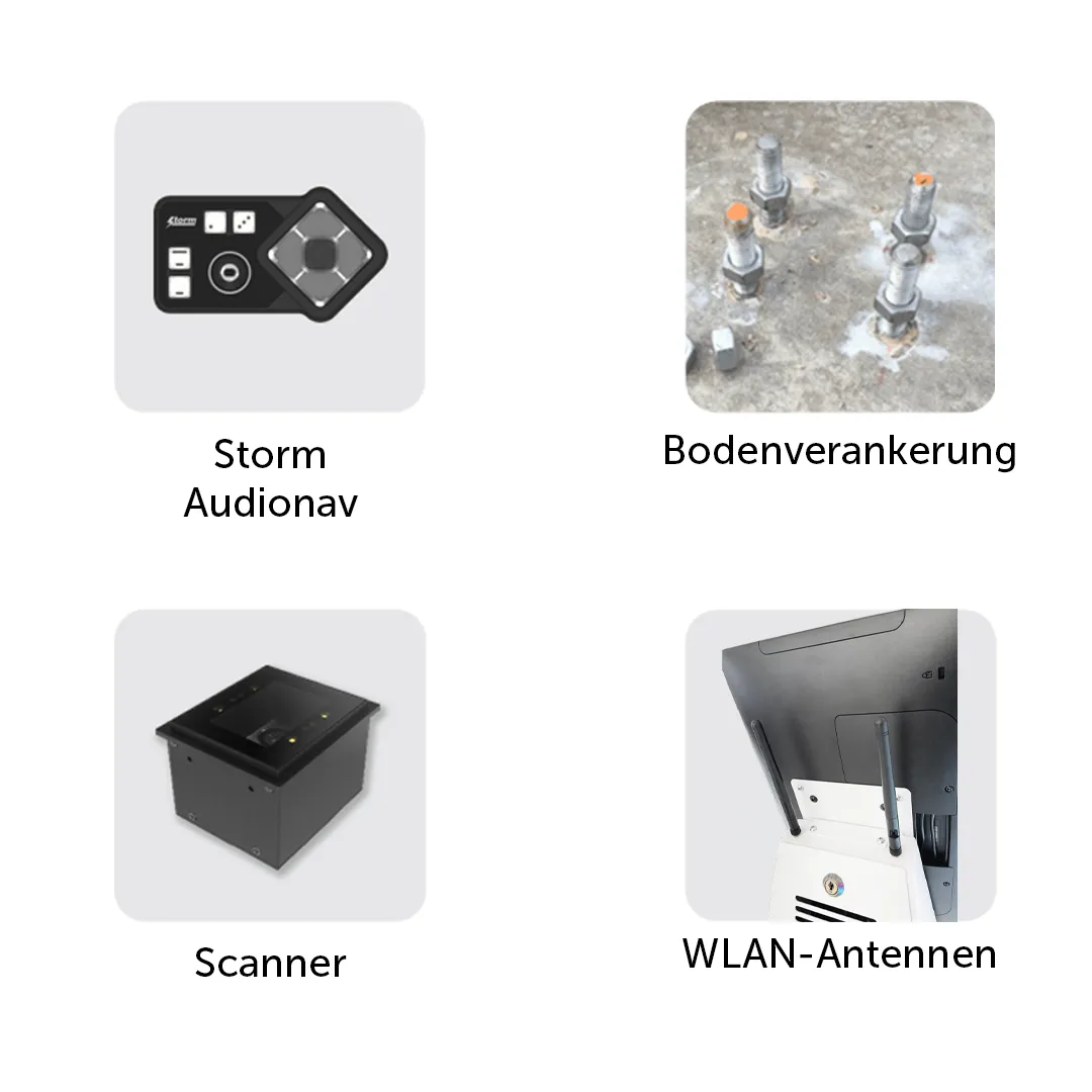 Prestop Qmatic-Kiosksysteme Optionen