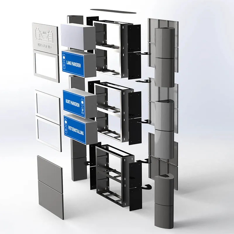 explodiertes Render Outdoor-Totem