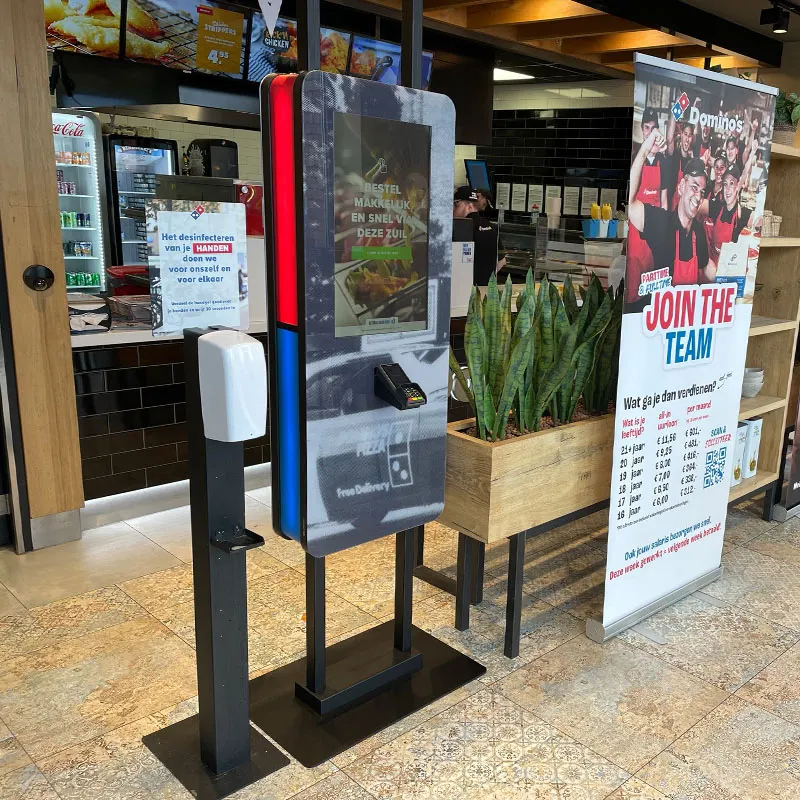 Prestop self-service Kioske bestellterminal Domino's pizza Case