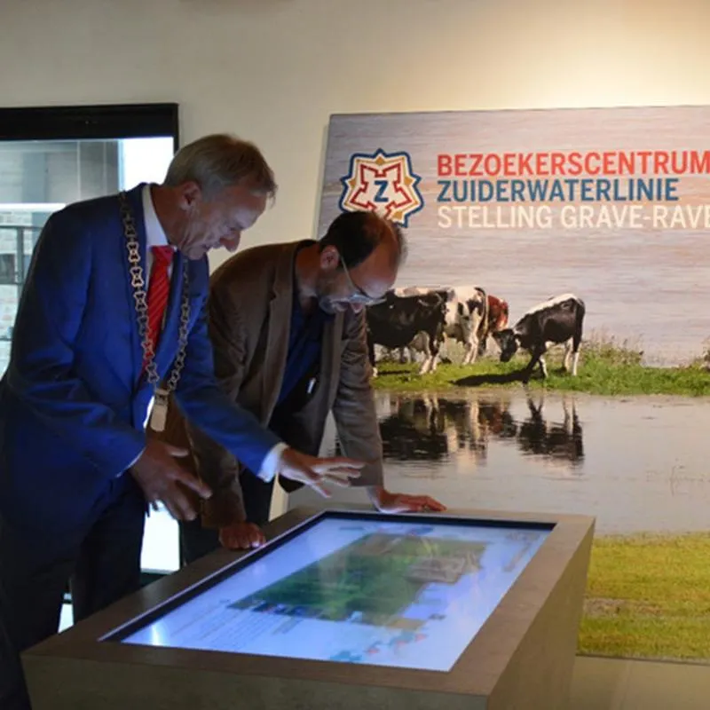 Prestop-Touchscreens für Besucherzentrum an der Zuiderwaterlinie Fall