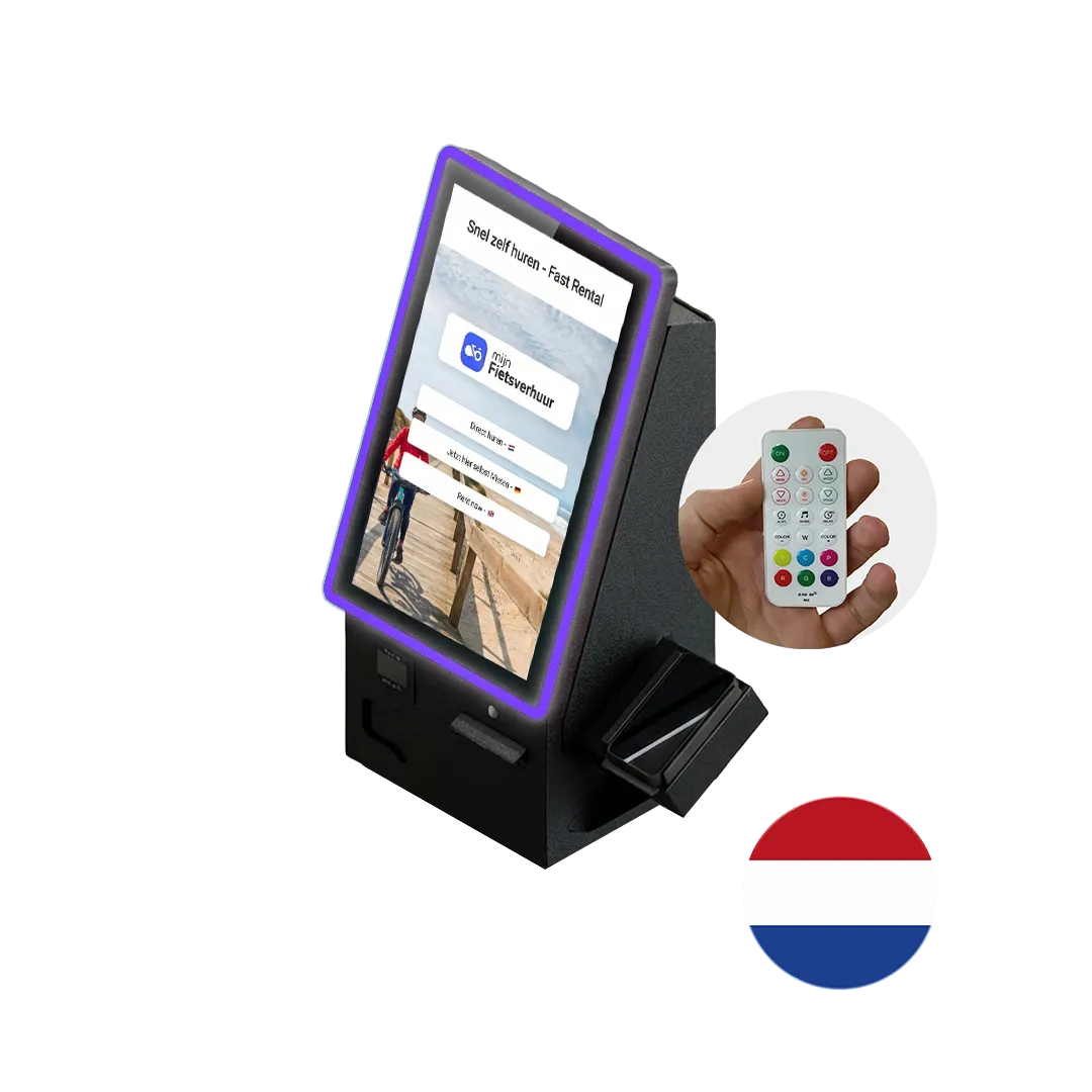 Schalterkiosk für den Selbstbedienungs-Fahrradverleih mit der „MijnFietsverhuur“-Software