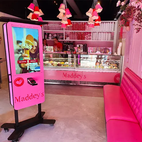 Doppelseitige Bestellterminal für Maddey's von De Nagelkerkjes in Roosendaal