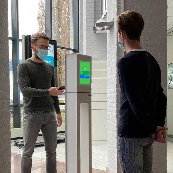 Scannen Sie QR-Codes sicher mit dem neuen Prestop Scan-Kiosk.