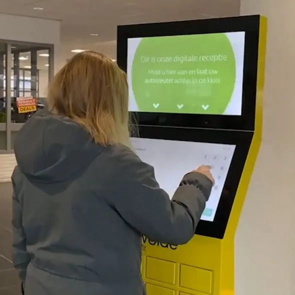 Express-Check-in-Kiosk mit Schlüsselschließfach für Autohäuser