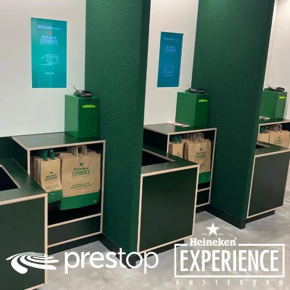 Heineken Experience Amsterdam: self-checkout von Prestop