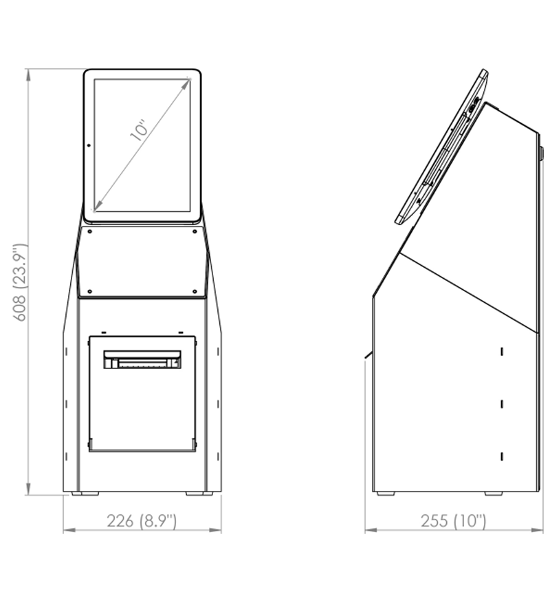 Kiosk Evolution 10" P LED PAY DESK 