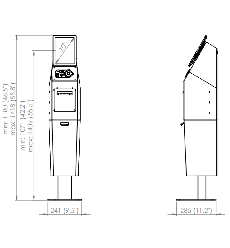 Kiosk Evolution 10" P LED PAY HIGH LOW 