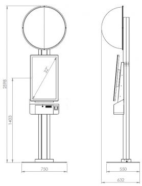 Kiosk Evolution 32" P LED + 3D Hologramm 