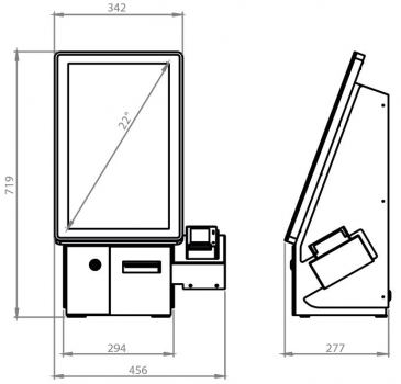 Desk Kiosk Eminent 22" P LED SCO 
