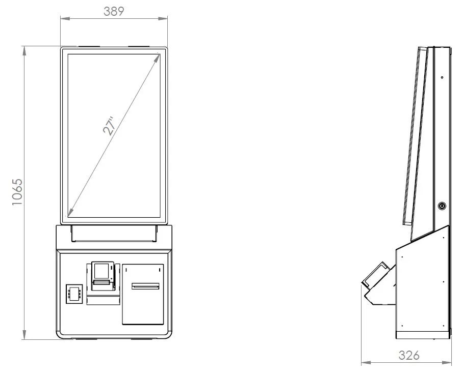 Wall Kiosk Evolution 27" P LED PAY 