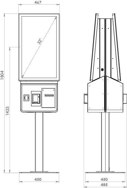 Kiosk Evolution 32" P DUO LED PAY 